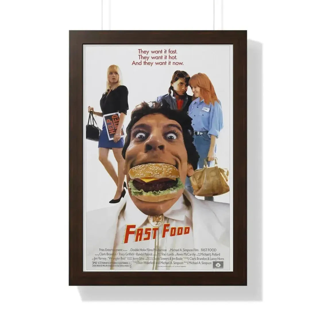 FAST FOOD 1989 - Framed Movie Poster - The Sticker Space