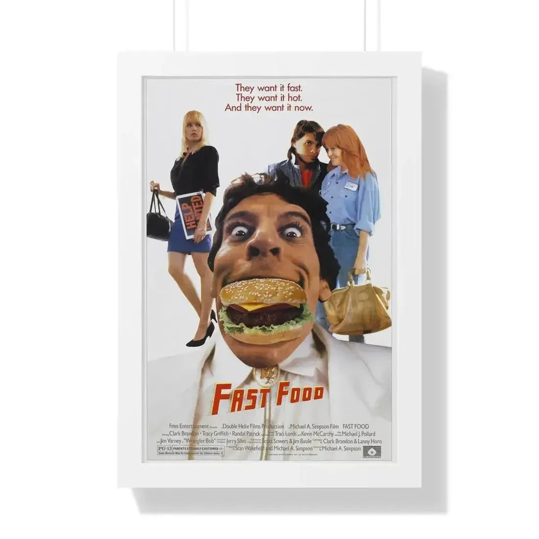 FAST FOOD 1989 - Framed Movie Poster - The Sticker Space