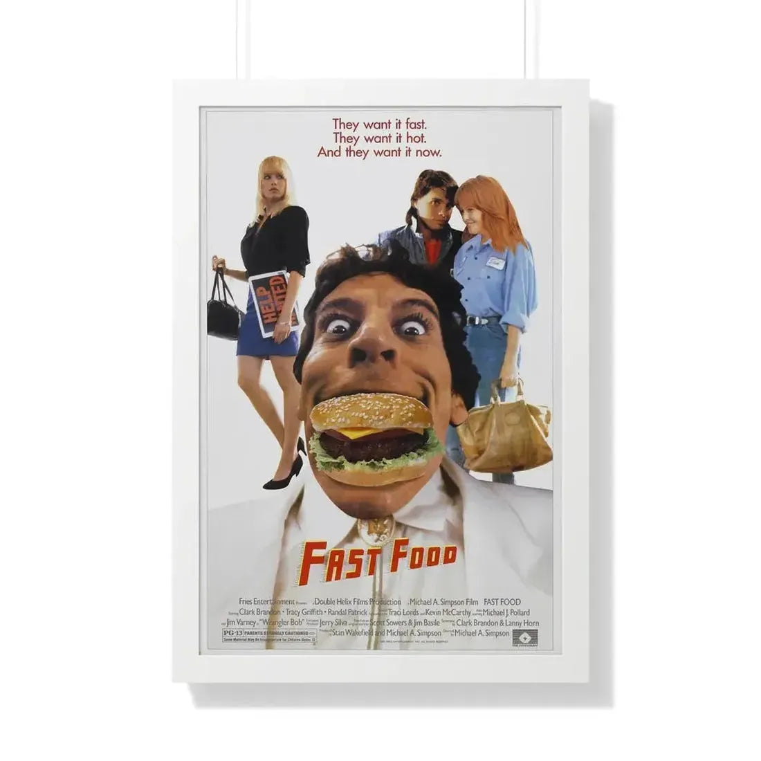 FAST FOOD 1989 - Framed Movie Poster - The Sticker Space