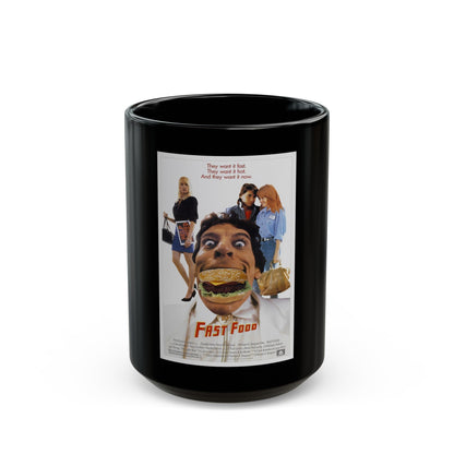 FAST FOOD 1989 Movie Poster - Black Coffee Mug-15oz-The Sticker Space