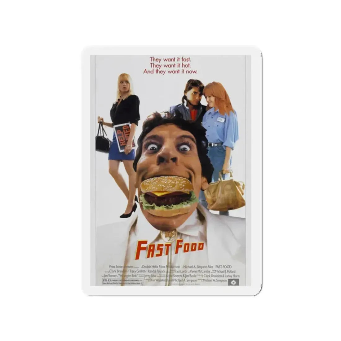FAST FOOD 1989 Movie Poster - Refrigerator Magnet 2 Inch - The Sticker Space