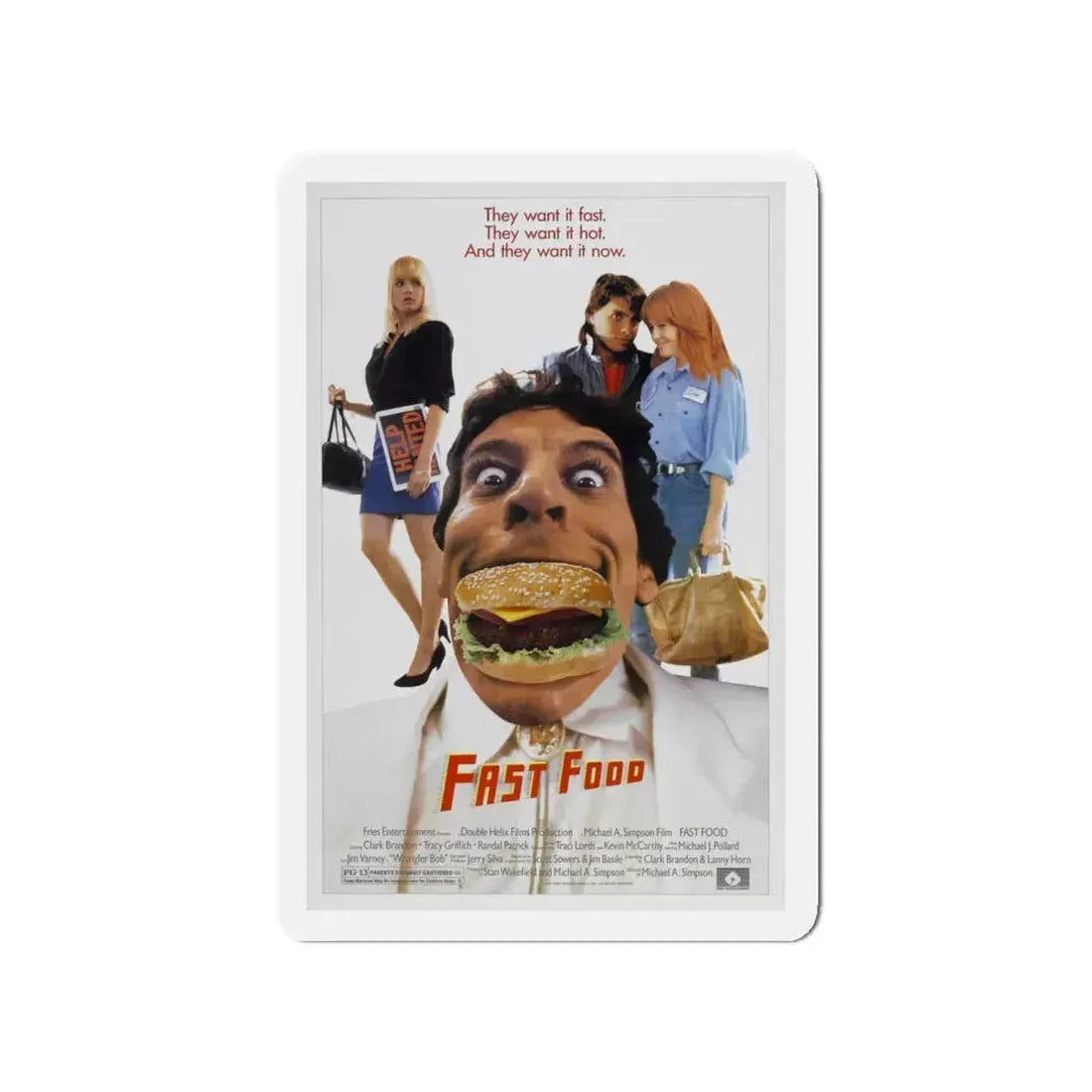 FAST FOOD 1989 Movie Poster - Refrigerator Magnet 4 Inch - The Sticker Space