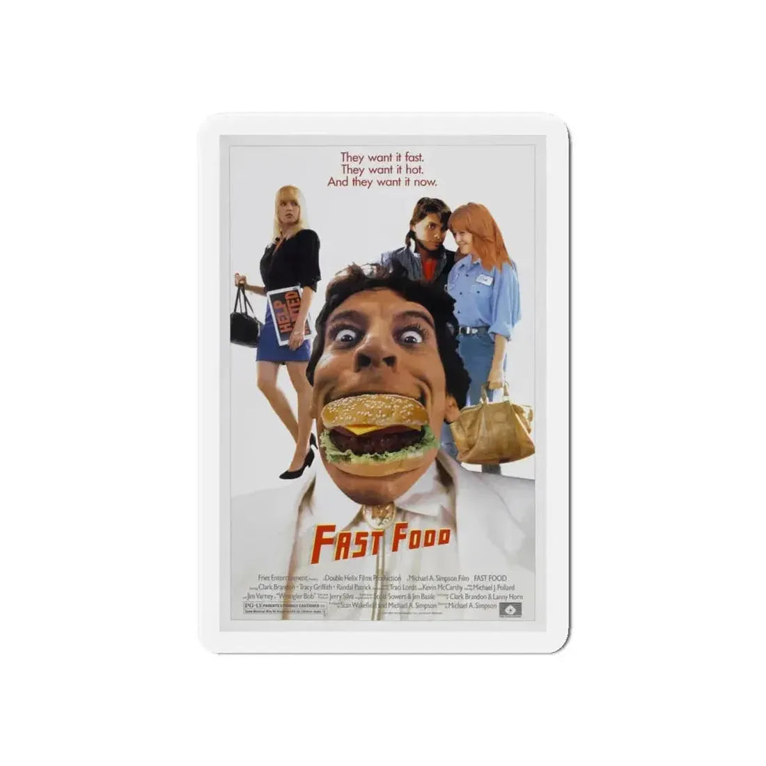 FAST FOOD 1989 Movie Poster - Refrigerator Magnet - The Sticker Space
