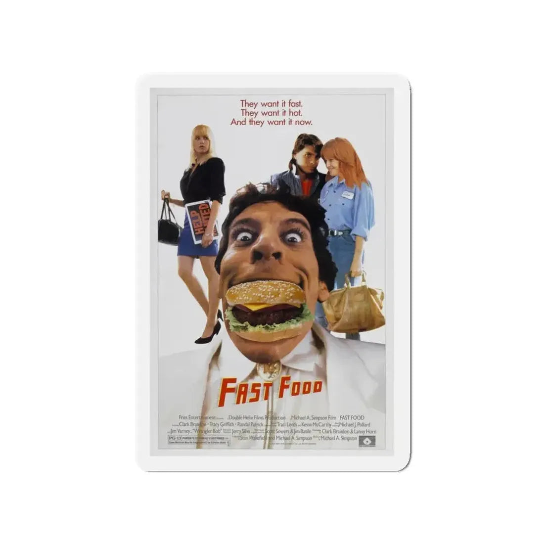 FAST FOOD 1989 Movie Poster - Refrigerator Magnet - The Sticker Space