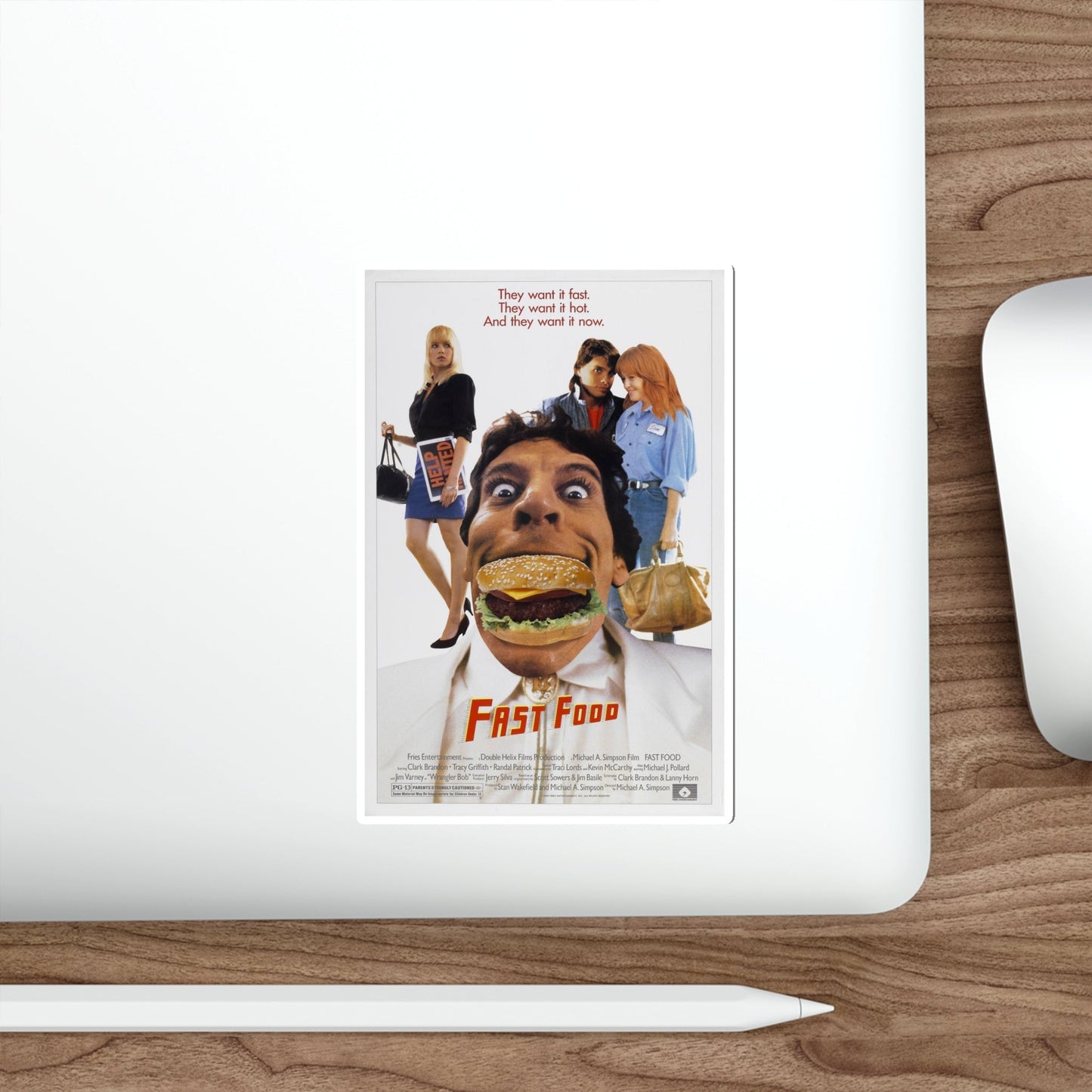 FAST FOOD 1989 Movie Poster STICKER Vinyl Die-Cut Decal-The Sticker Space