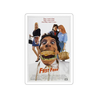 FAST FOOD 1989 Movie Poster STICKER Vinyl Die-Cut Decal 2 Inch - The Sticker Space