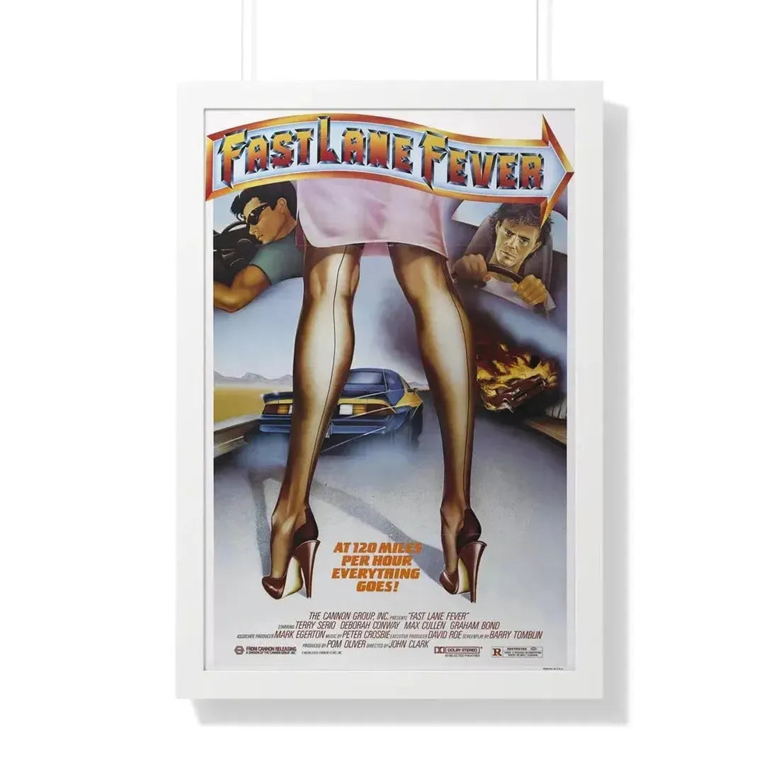 FAST LANE FEVER 1982 - Framed Movie Poster - The Sticker Space