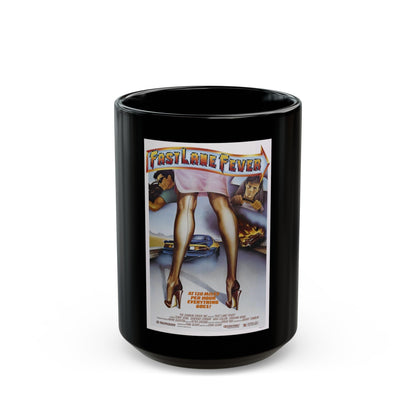 FAST LANE FEVER 1982 Movie Poster - Black Coffee Mug-15oz-The Sticker Space