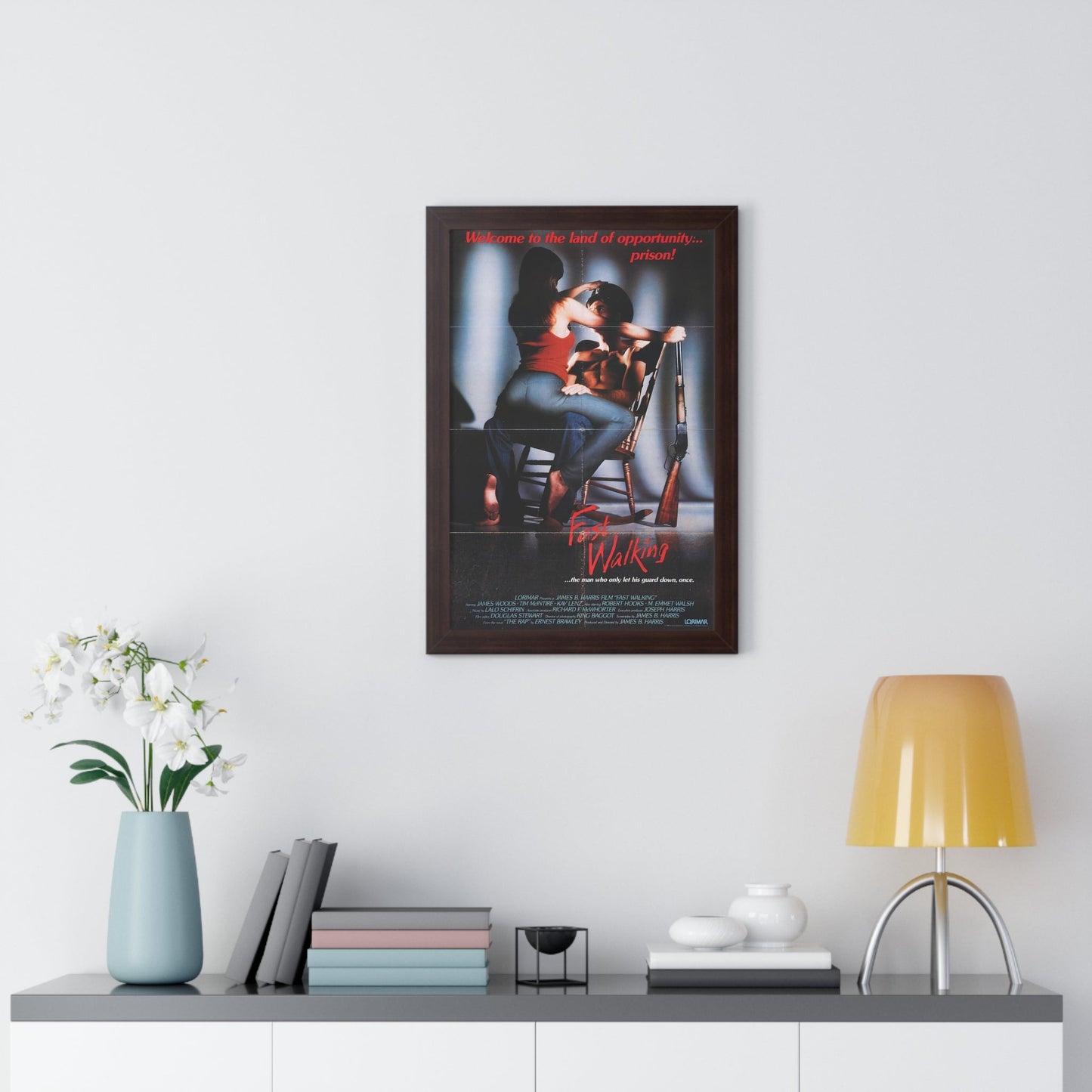 FAST WALKING 1982 - Framed Movie Poster-The Sticker Space