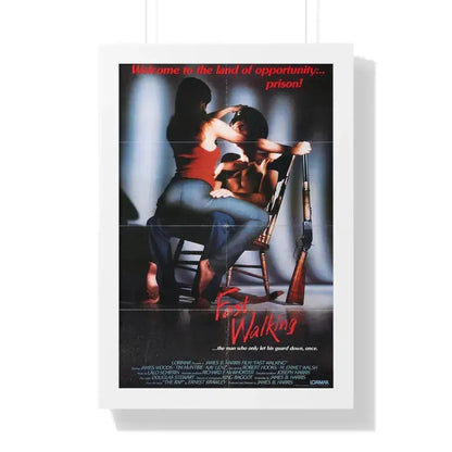 FAST WALKING 1982 - Framed Movie Poster 16″ x 24″ White - The Sticker Space