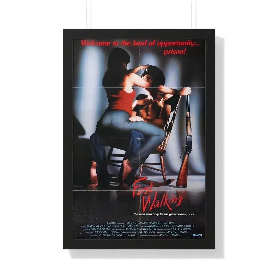 FAST WALKING 1982 - Framed Movie Poster 20" x 30" Black - The Sticker Space