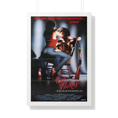 FAST WALKING 1982 - Framed Movie Poster 20" x 30" White - The Sticker Space