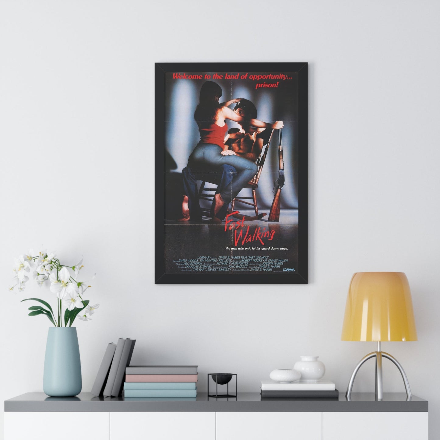 FAST WALKING 1982 - Framed Movie Poster-The Sticker Space