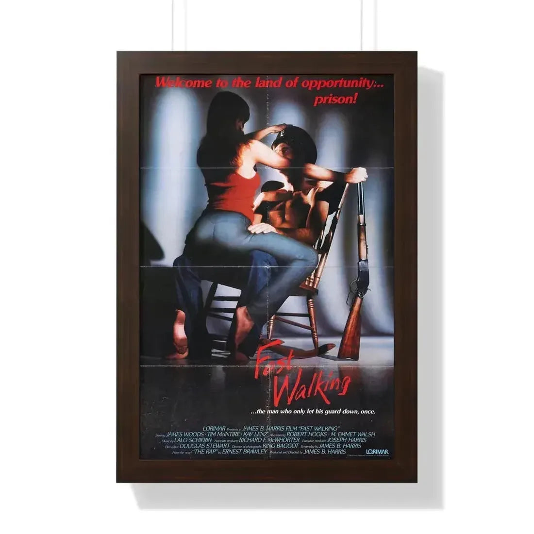 FAST WALKING 1982 - Framed Movie Poster - The Sticker Space