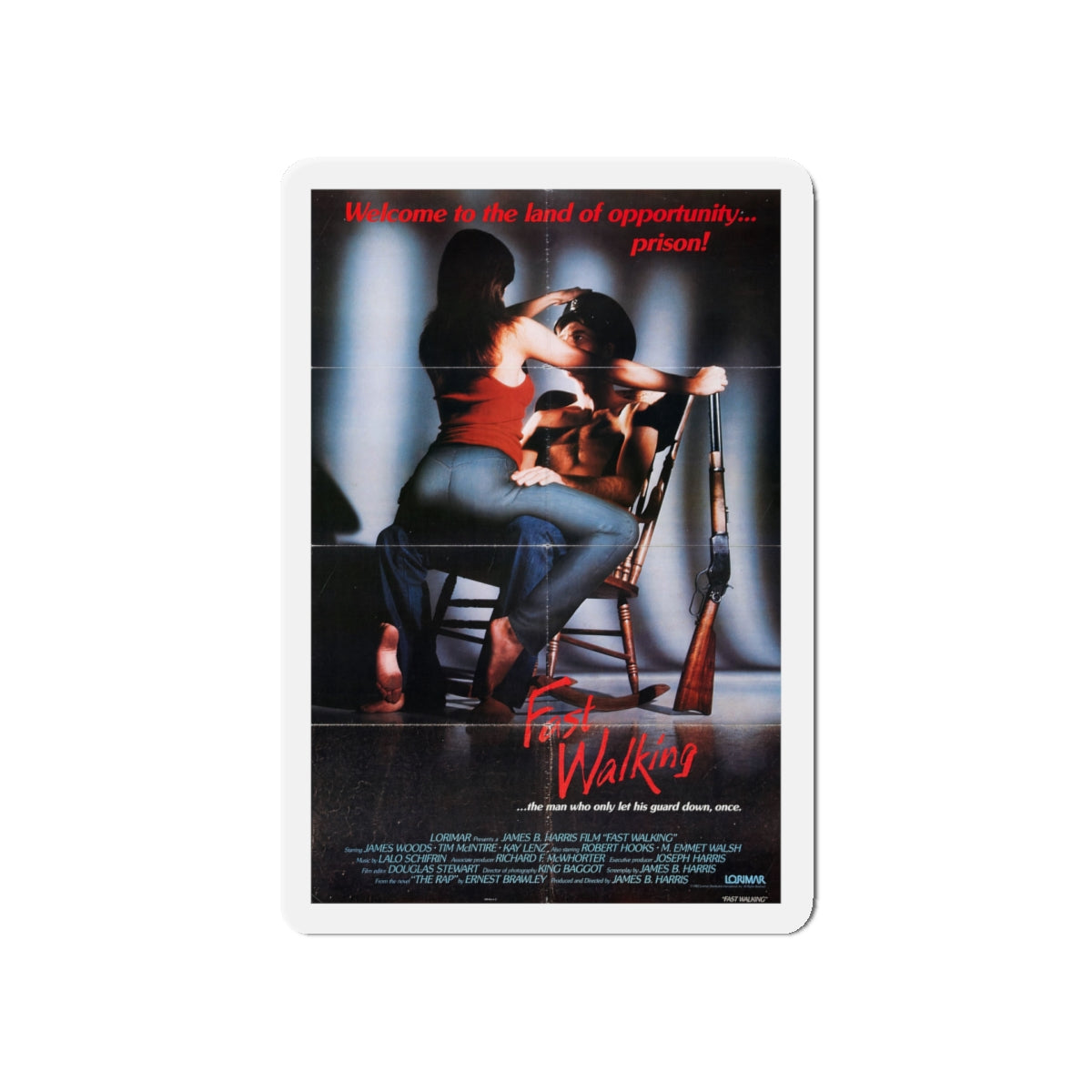 FAST WALKING 1982 Movie Poster - Die-Cut Magnet-5" x 5"-The Sticker Space