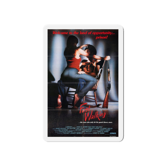 FAST WALKING 1982 Movie Poster - Die-Cut Magnet-6 × 6"-The Sticker Space