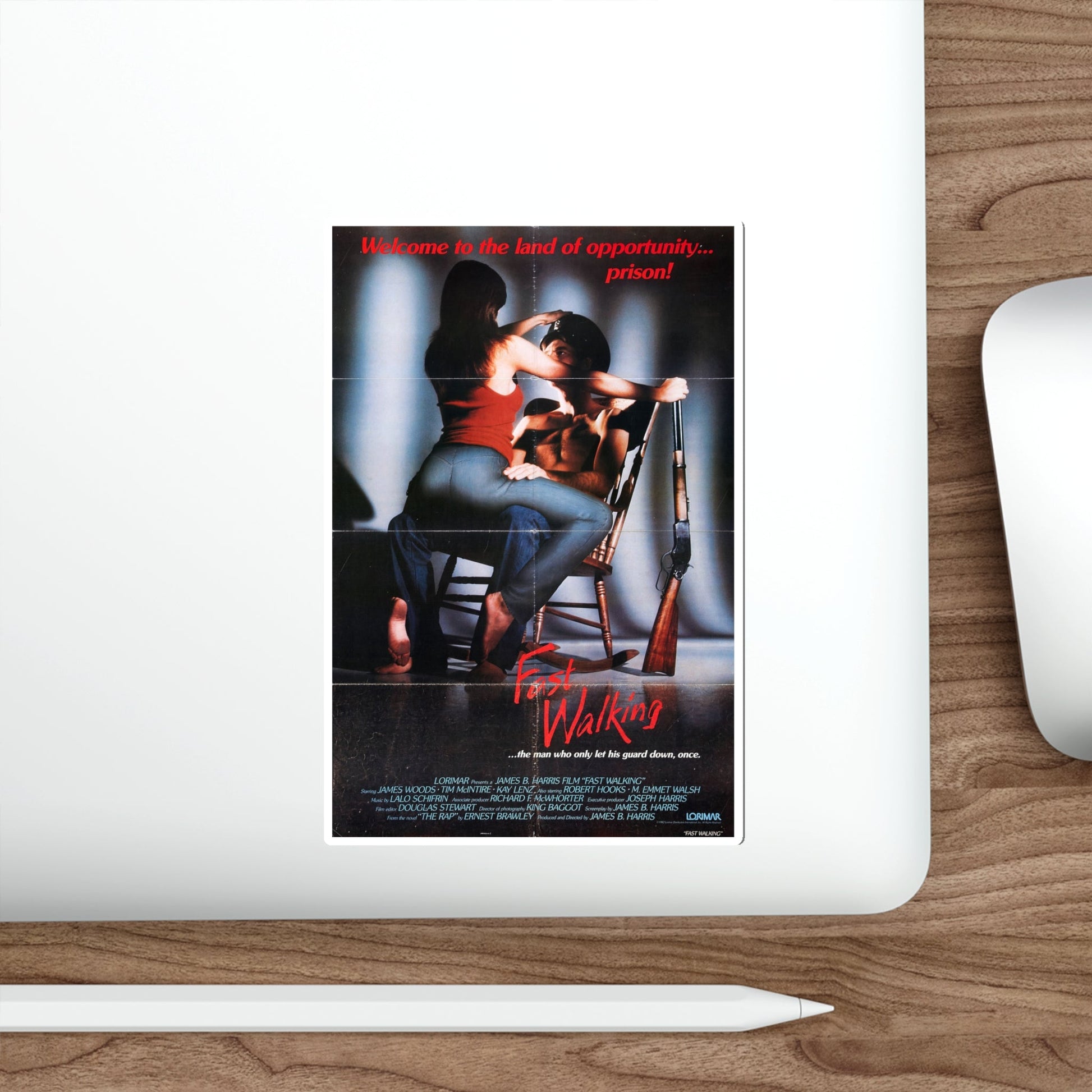 FAST WALKING 1982 Movie Poster STICKER Vinyl Die-Cut Decal-The Sticker Space