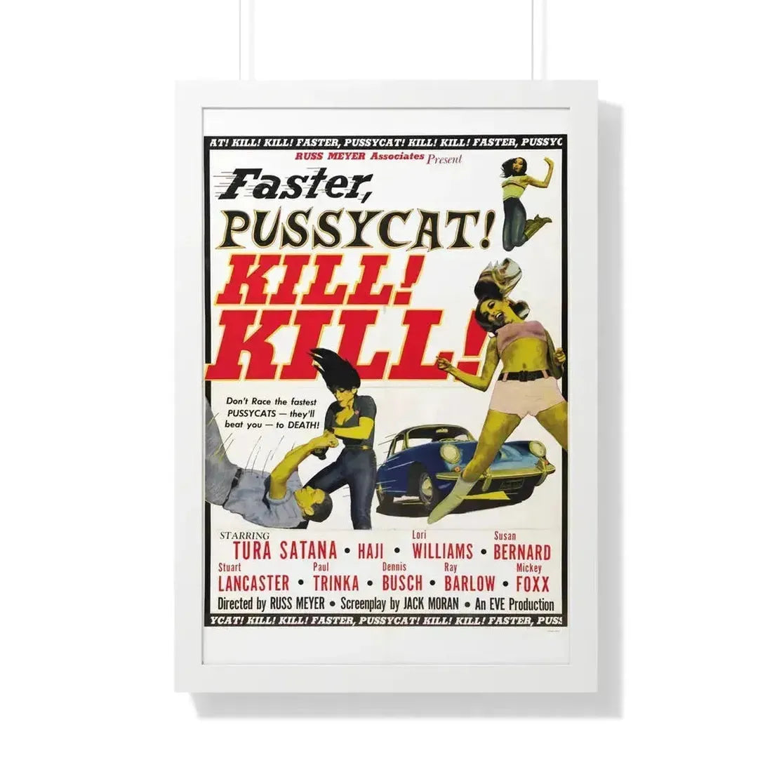 FASTER, PUSSYCAT! KILL! KILL! 1965 - Framed Movie Poster 20" x 30" White - The Sticker Space