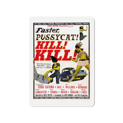 FASTER, PUSSYCAT! KILL! KILL! 1965 Movie Poster - Die-Cut Magnet-2" x 2"-The Sticker Space