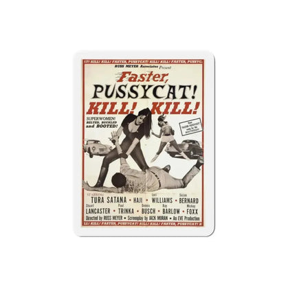 Faster Pussycat Kill Kill 1965 Movie Poster Refrigerator Magnet 2 Inch - The Sticker Space