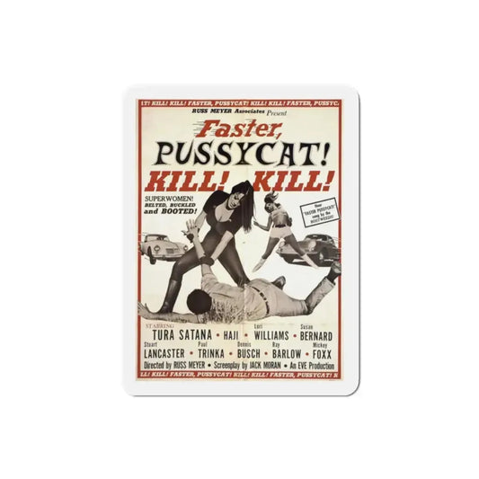 Faster Pussycat Kill Kill 1965 Movie Poster Refrigerator Magnet 2 Inch - The Sticker Space