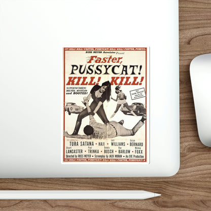 Faster Pussycat Kill Kill 1965 Movie Poster STICKER Vinyl Die-Cut Decal-The Sticker Space