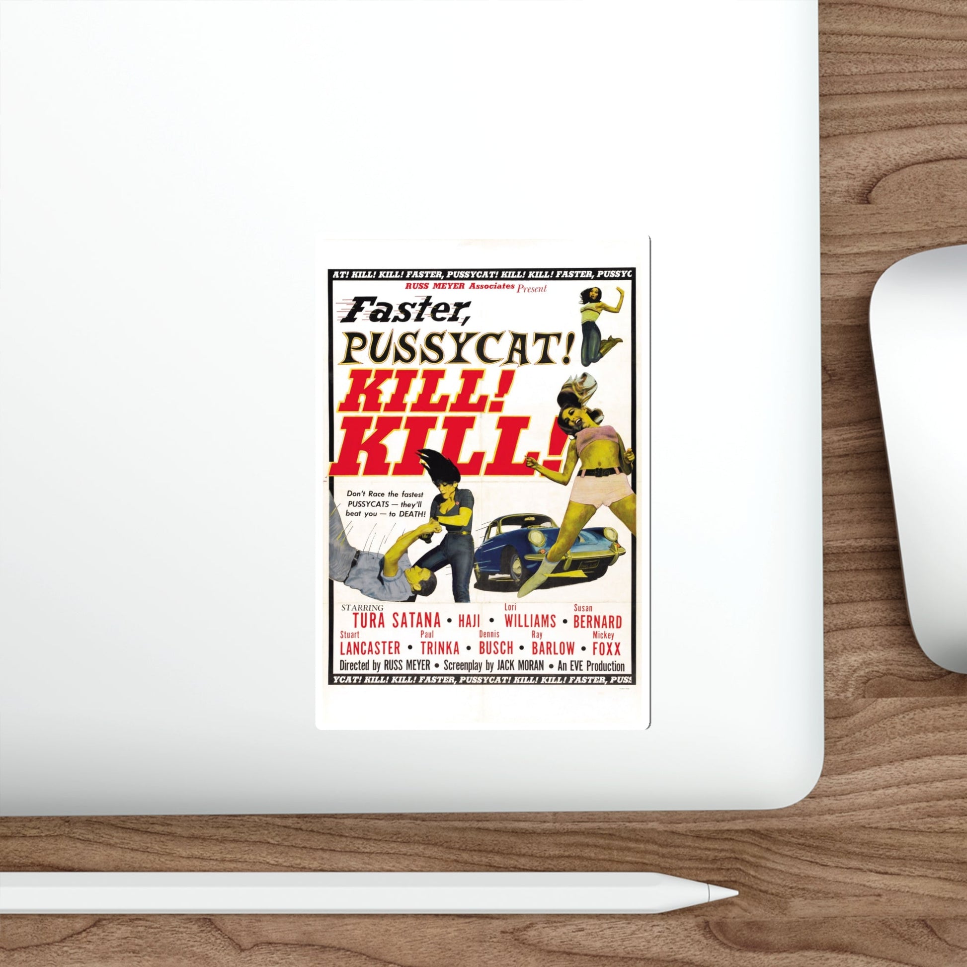 FASTER, PUSSYCAT! KILL! KILL! 1965 Movie Poster STICKER Vinyl Die-Cut Decal-The Sticker Space