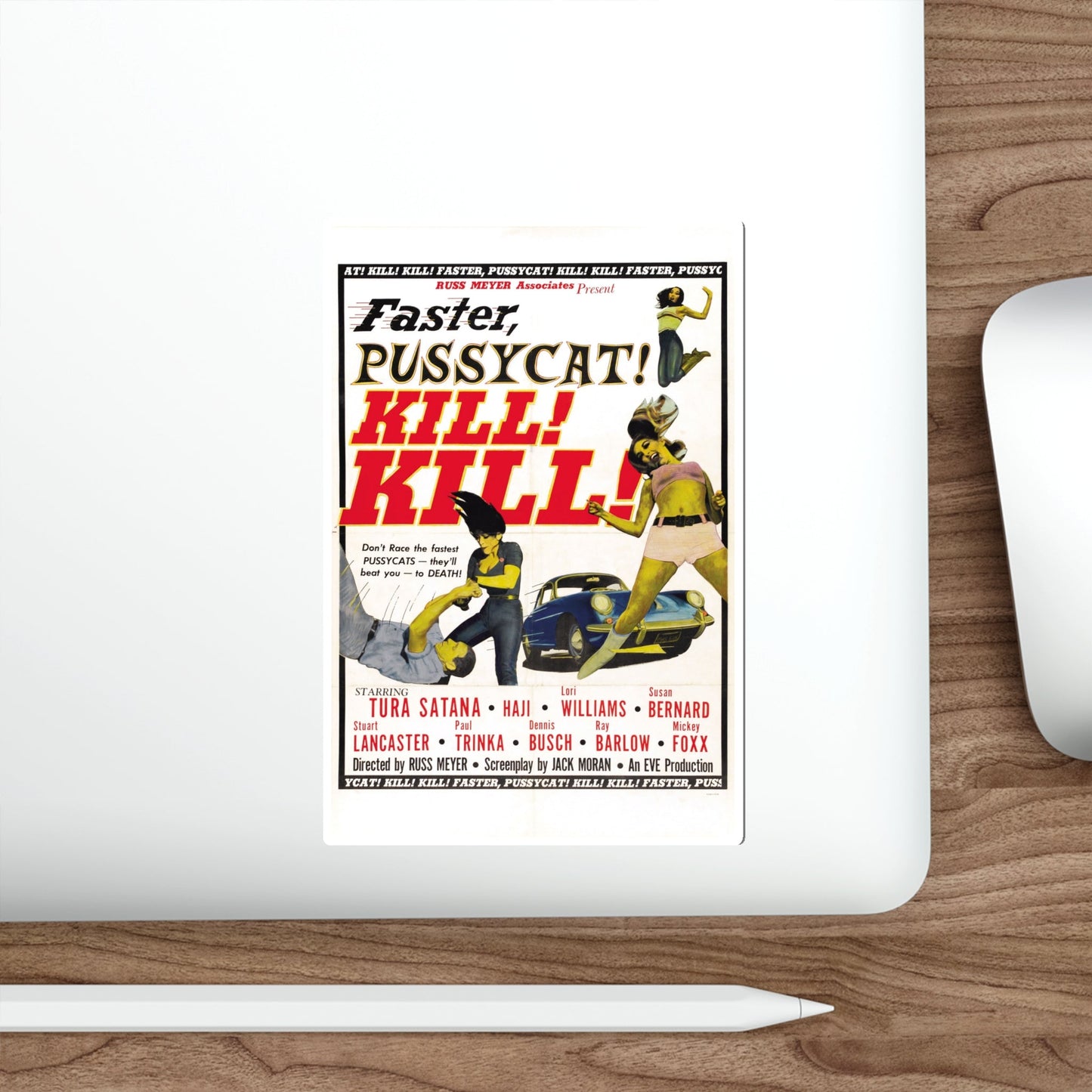 FASTER, PUSSYCAT! KILL! KILL! 1965 Movie Poster STICKER Vinyl Die-Cut Decal-The Sticker Space