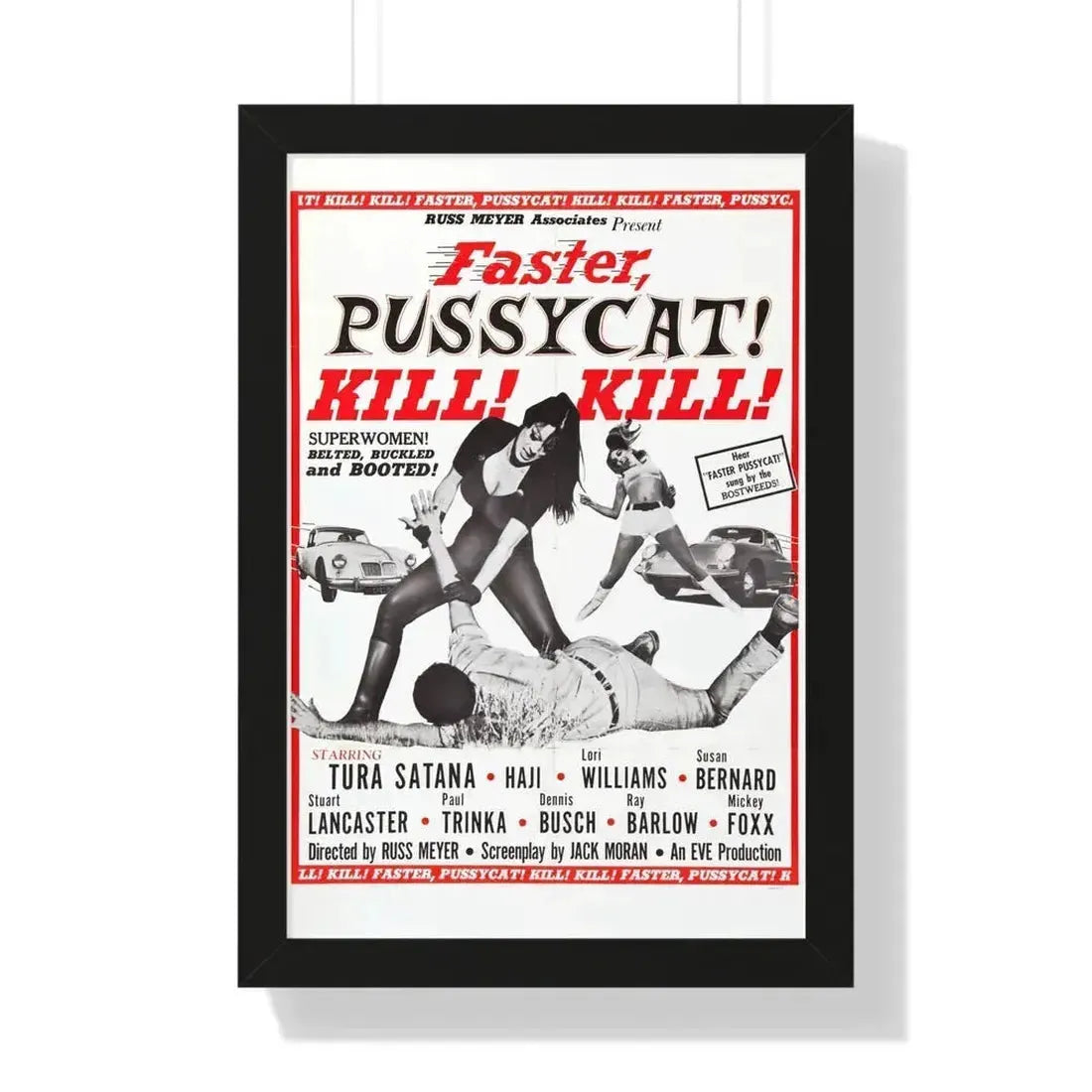 FASTER, PUSSYCAT! KILL! KILL! (2) 1965 - Framed Movie Poster 16″ x 24″ Black - The Sticker Space