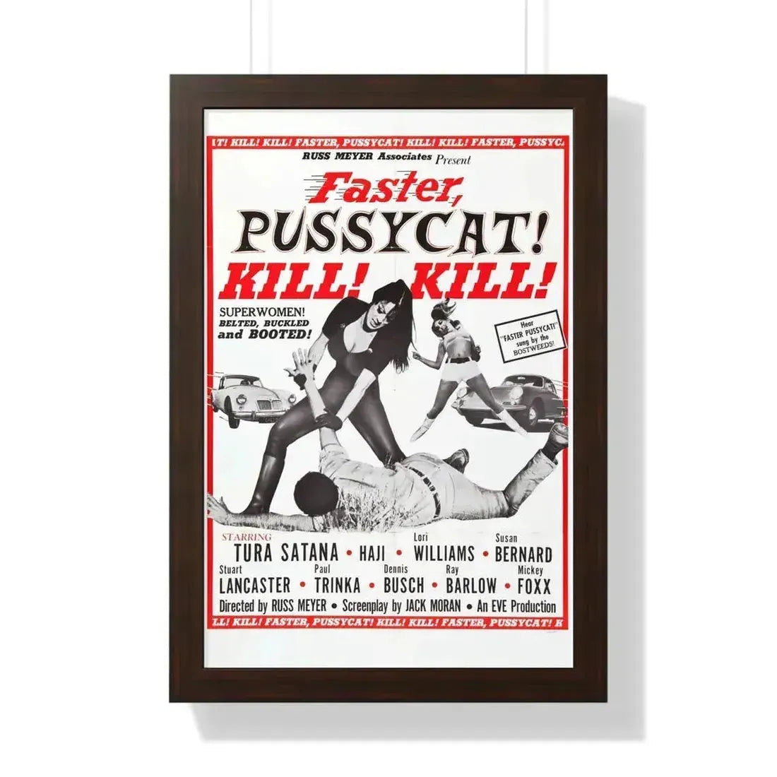 FASTER, PUSSYCAT! KILL! KILL! (2) 1965 - Framed Movie Poster 16″ x 24″ Walnut - The Sticker Space
