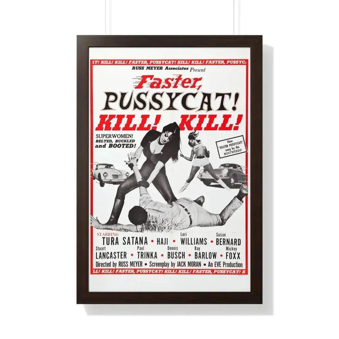 FASTER, PUSSYCAT! KILL! KILL! (2) 1965 - Framed Movie Poster 20" x 30" Walnut - The Sticker Space