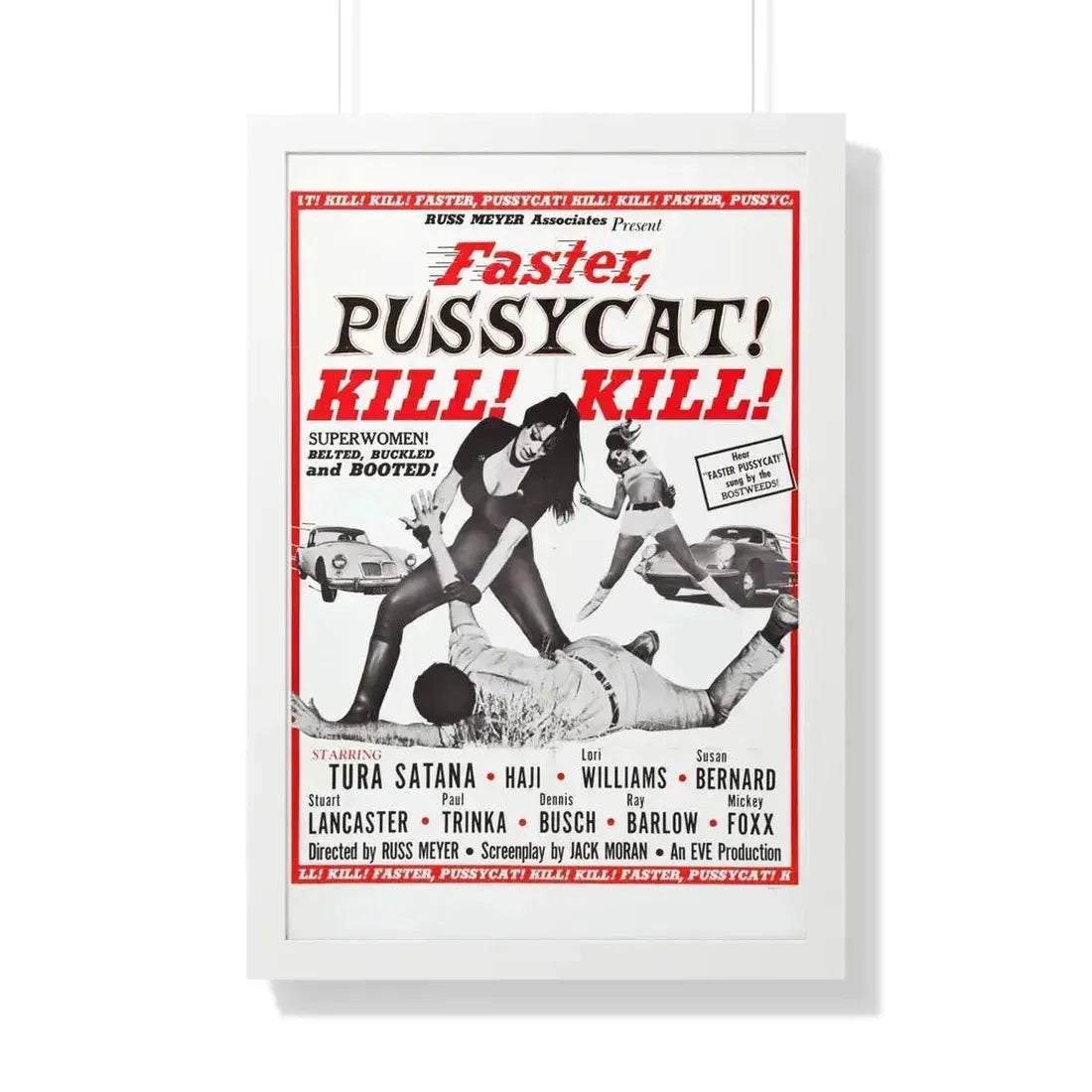 FASTER, PUSSYCAT! KILL! KILL! (2) 1965 - Framed Movie Poster 20" x 30" White - The Sticker Space