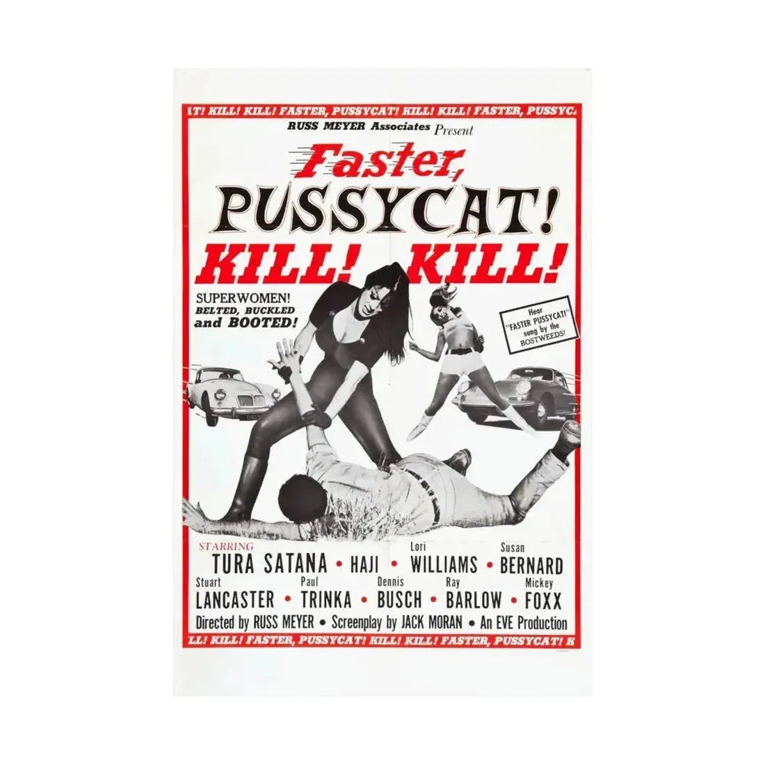 FASTER, PUSSYCAT! KILL! KILL! (2) 1965 - Paper Movie Poster - The Sticker Space