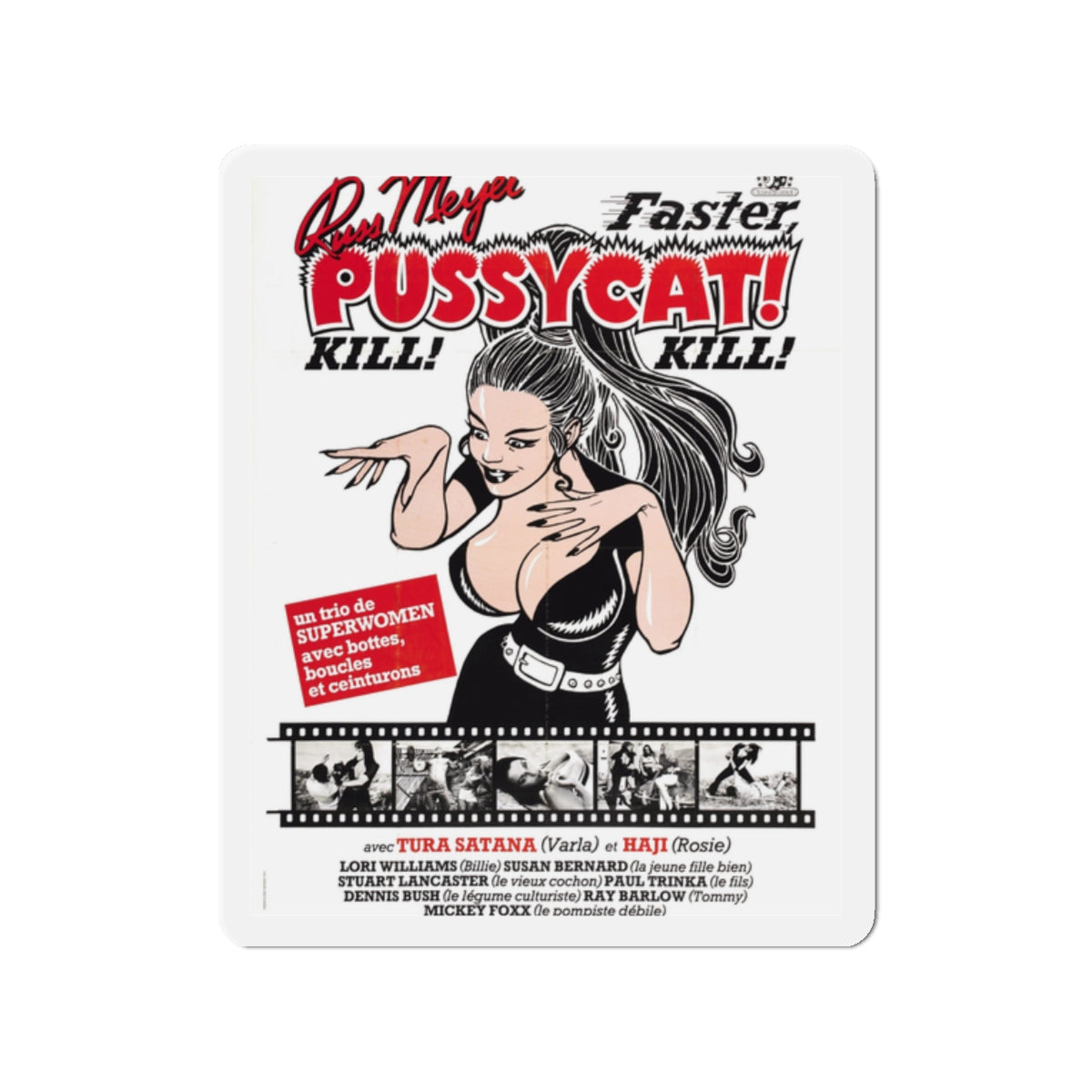 FASTER, PUSSYCAT! KILL! KILL! (4) 1965 Movie Poster - Die-Cut Magnet-2" x 2"-The Sticker Space