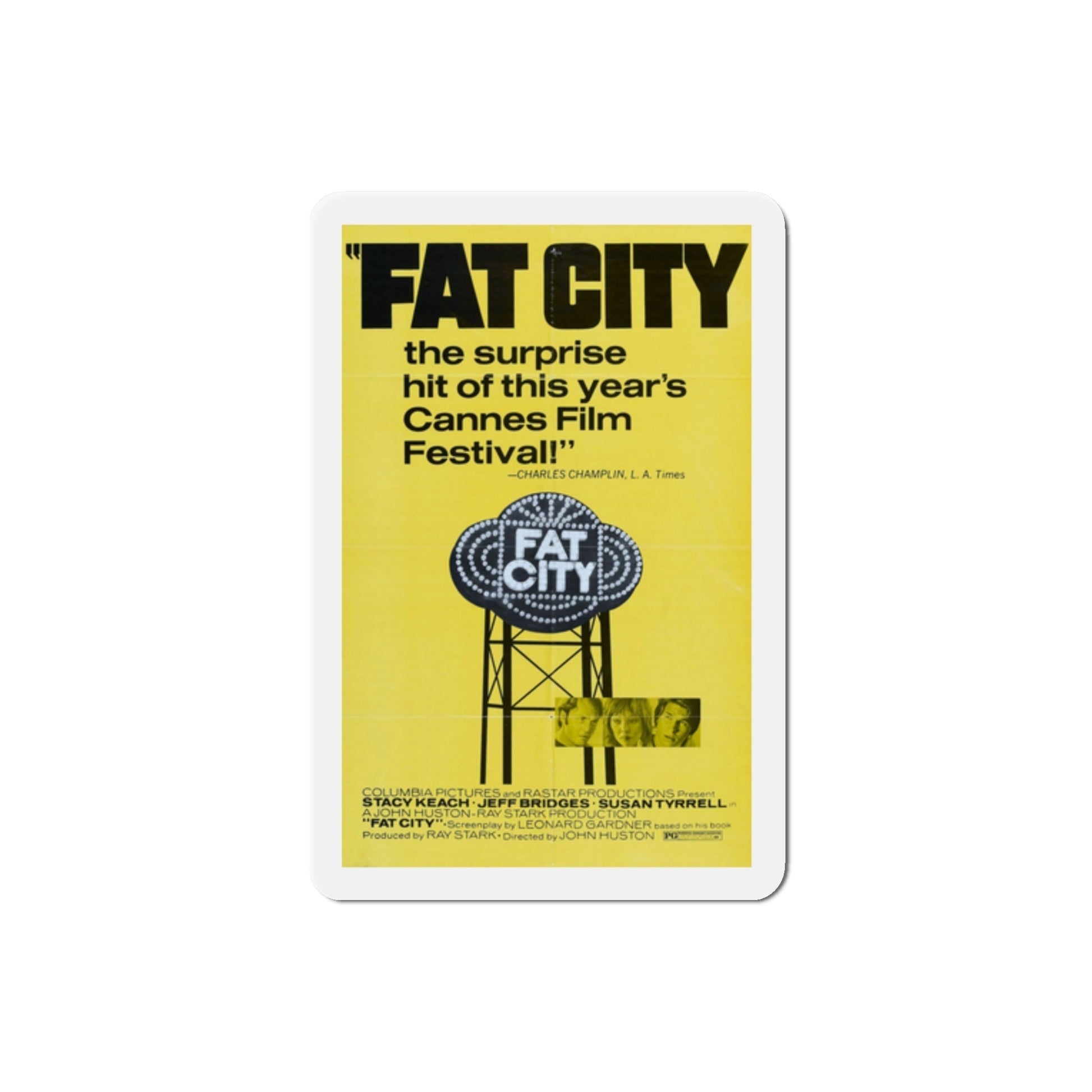 Fat City 1972 Movie Poster Die-Cut Magnet-2 Inch-The Sticker Space