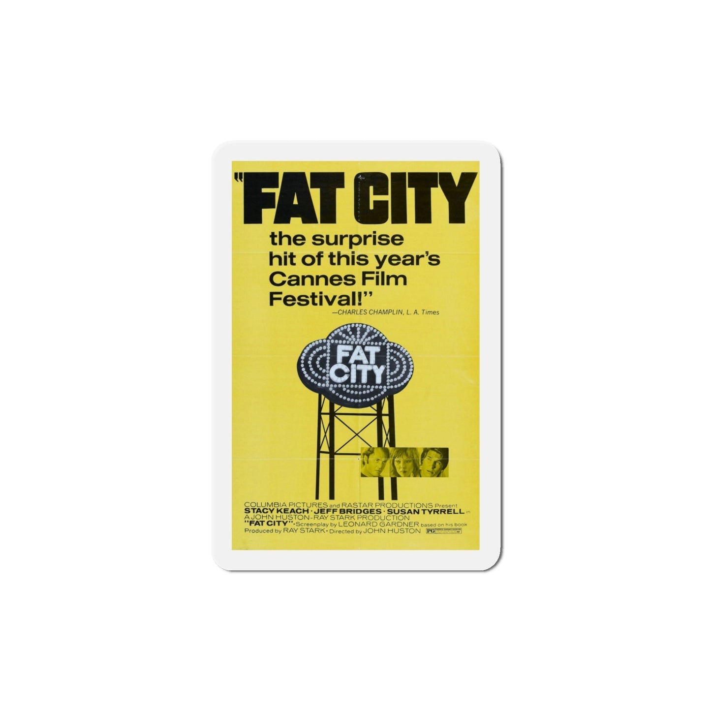 Fat City 1972 Movie Poster Die-Cut Magnet-4 Inch-The Sticker Space