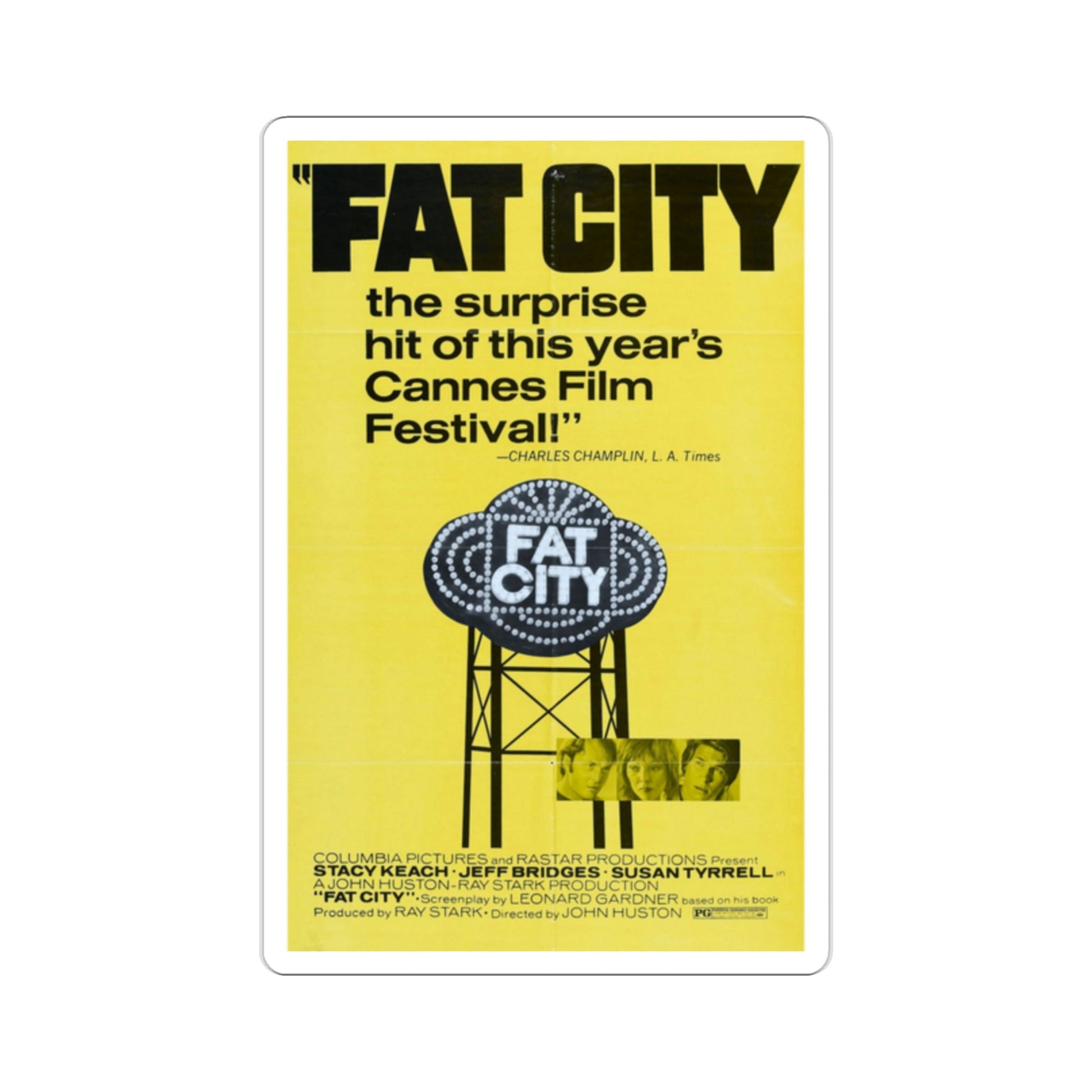 Fat City 1972 Movie Poster STICKER Vinyl Die-Cut Decal-2 Inch-The Sticker Space