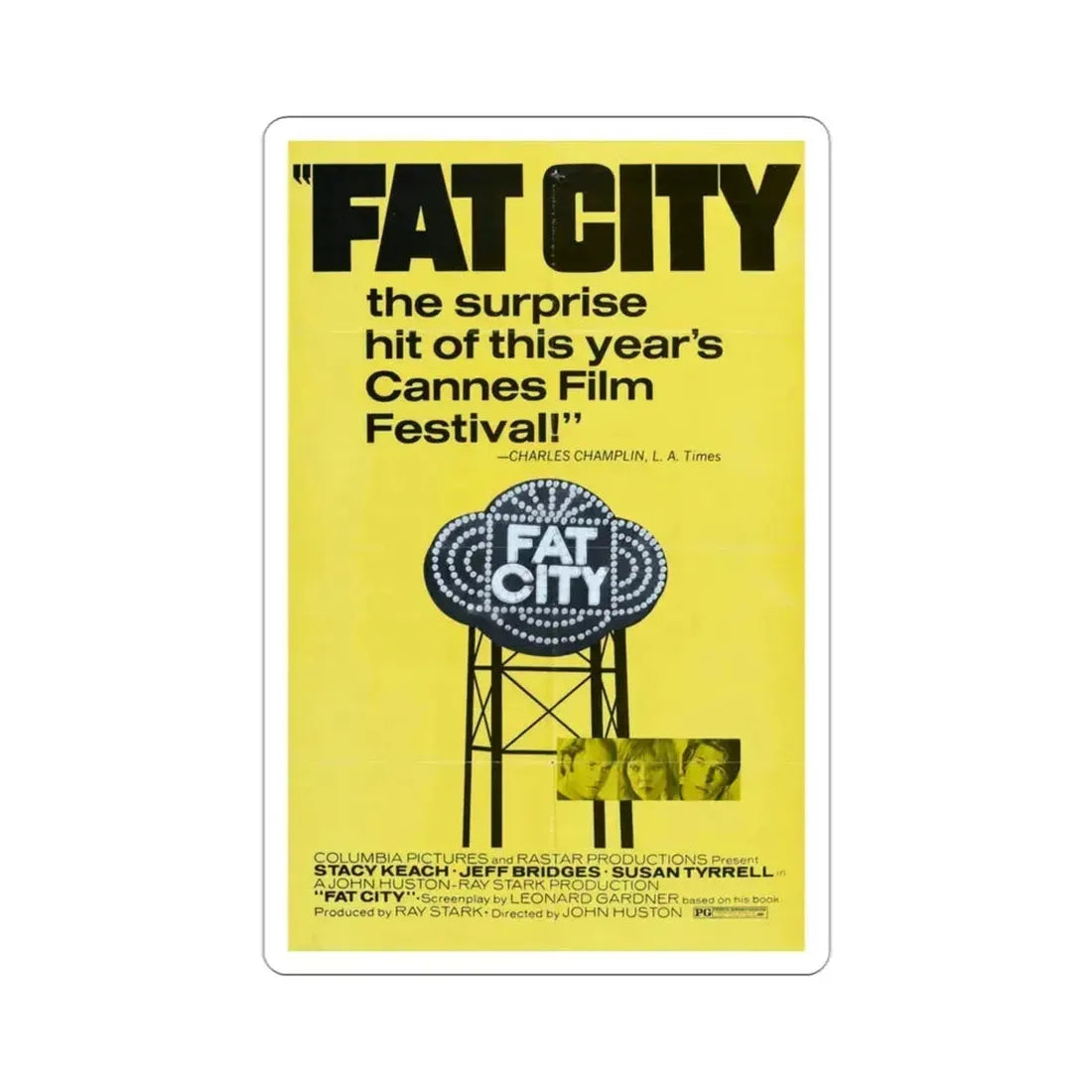 Fat City 1972 Movie Poster STICKER Vinyl Die-Cut Decal 3 Inch - The Sticker Space