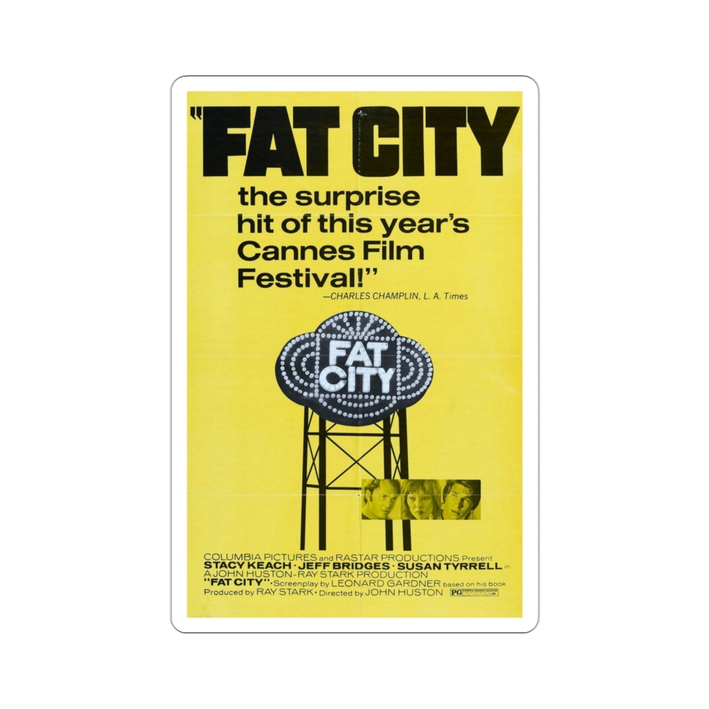 Fat City 1972 Movie Poster STICKER Vinyl Die-Cut Decal-3 Inch-The Sticker Space