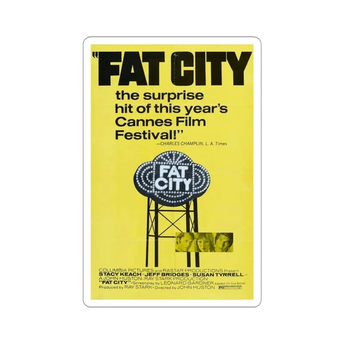 Fat City 1972 Movie Poster STICKER Vinyl Die-Cut Decal 4 Inch - The Sticker Space