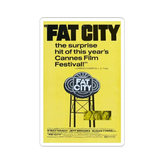 Fat City 1972 Movie Poster - STICKER Vinyl Kiss-Cut Decal 2 Inch White - The Sticker Space