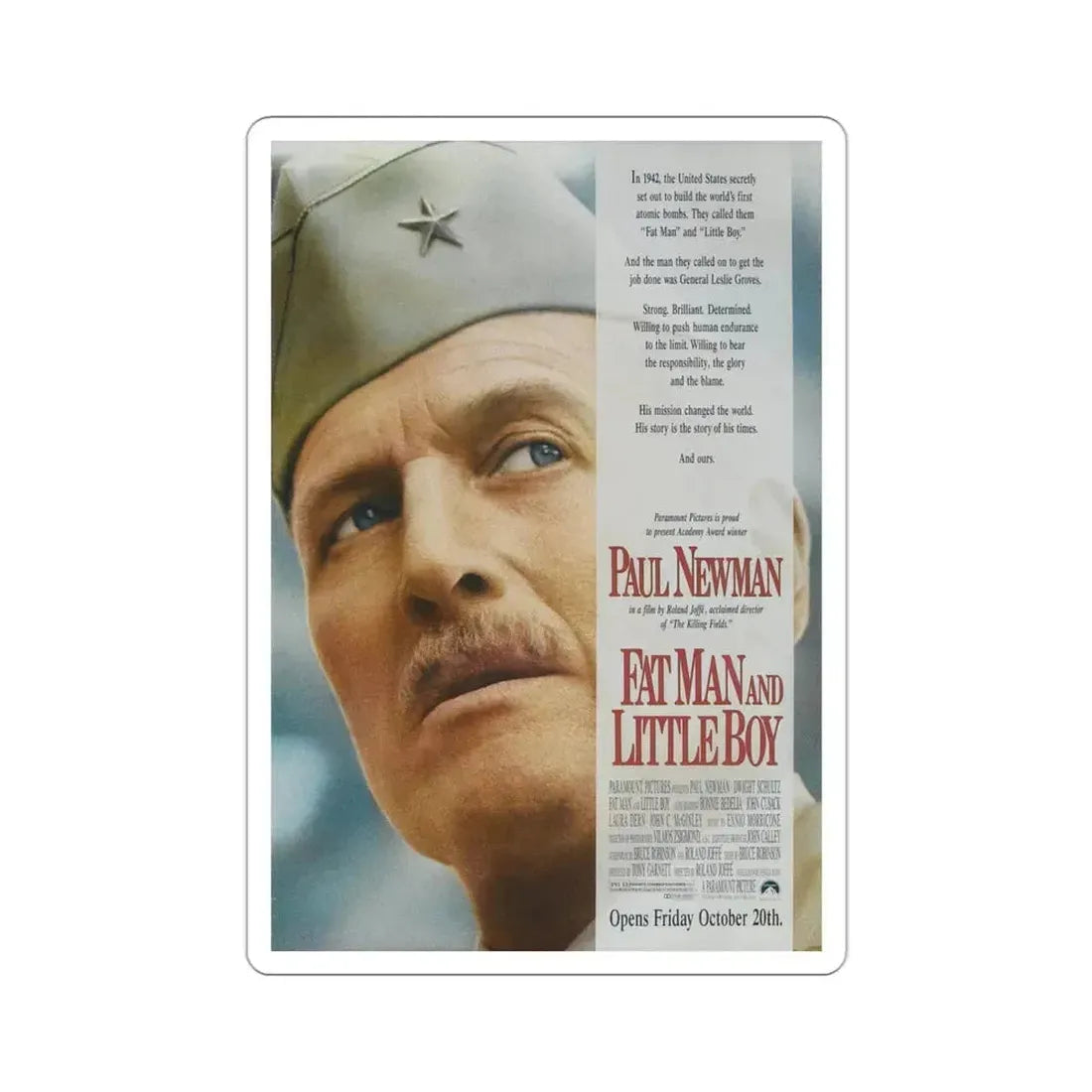 Fat Man and Little Boy 1989 Movie Poster STICKER Vinyl Die-Cut Decal 3 Inch - The Sticker Space