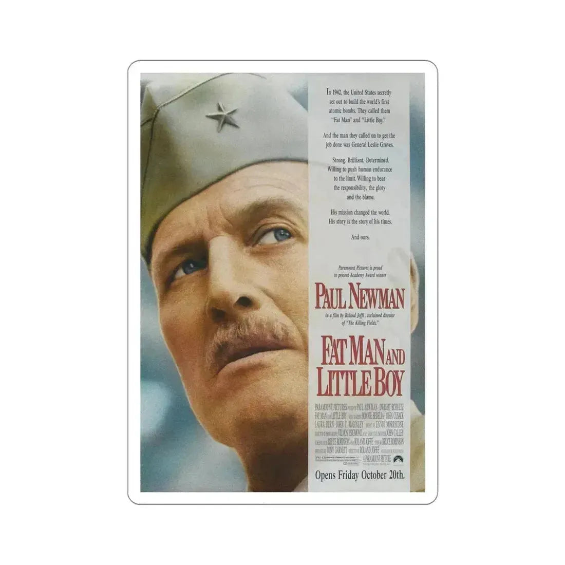 Fat Man and Little Boy 1989 Movie Poster STICKER Vinyl Die-Cut Decal 4 Inch - The Sticker Space