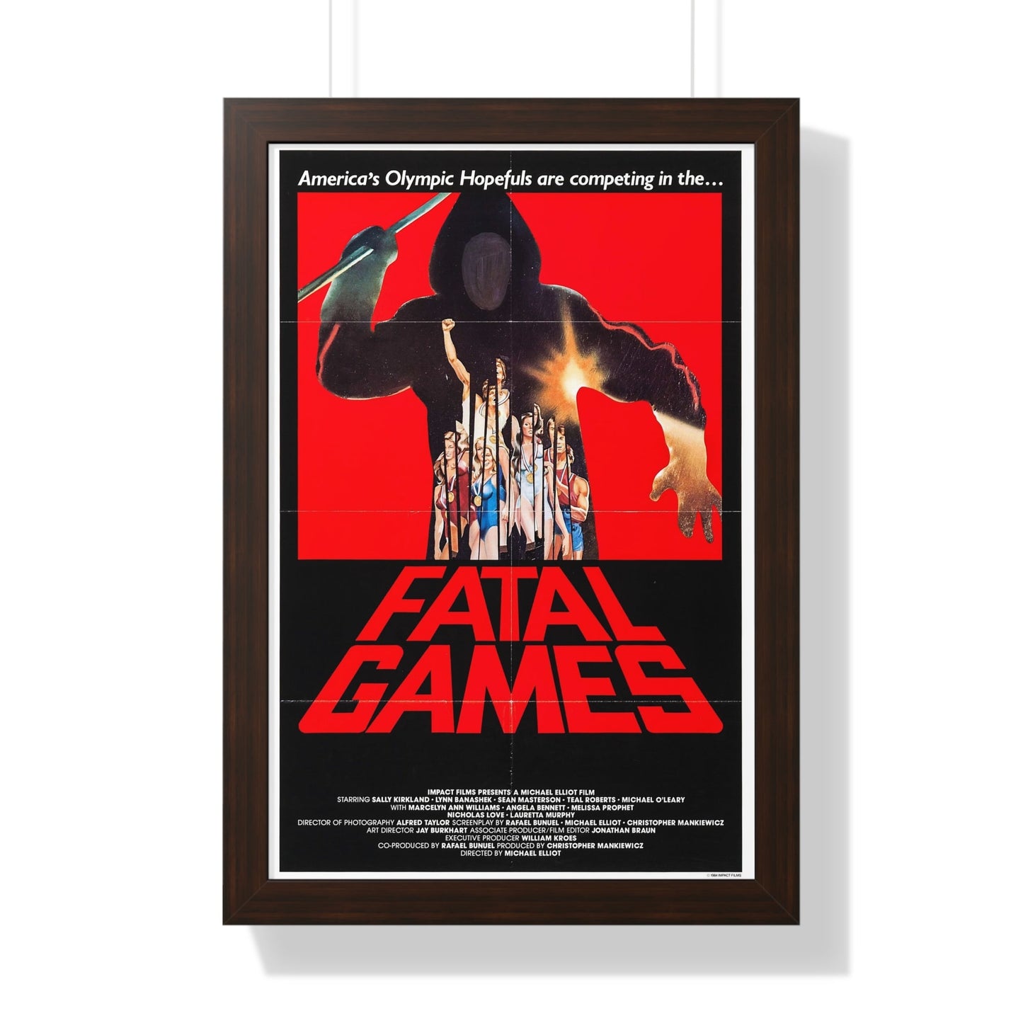 FATAL GAMES 1984 - Framed Movie Poster-16″ x 24″-The Sticker Space