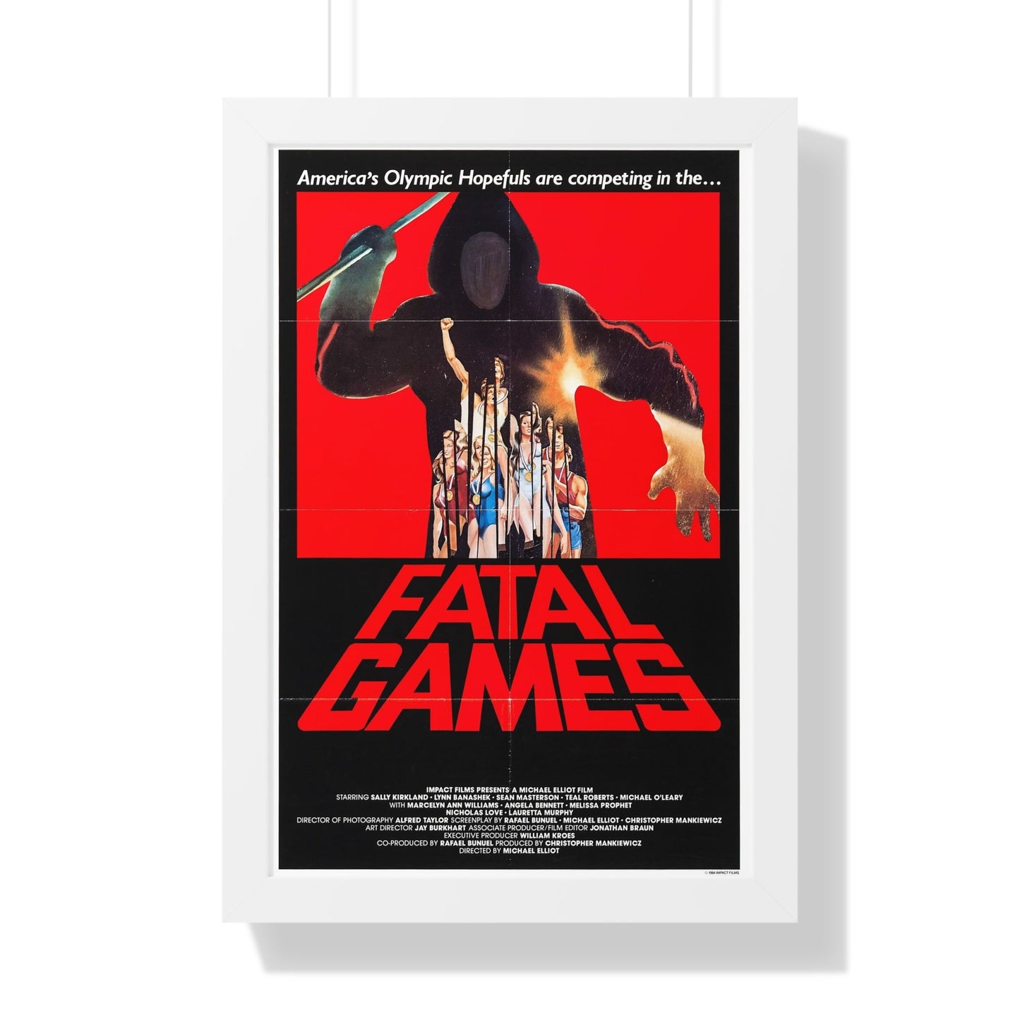 FATAL GAMES 1984 - Framed Movie Poster-16″ x 24″-The Sticker Space