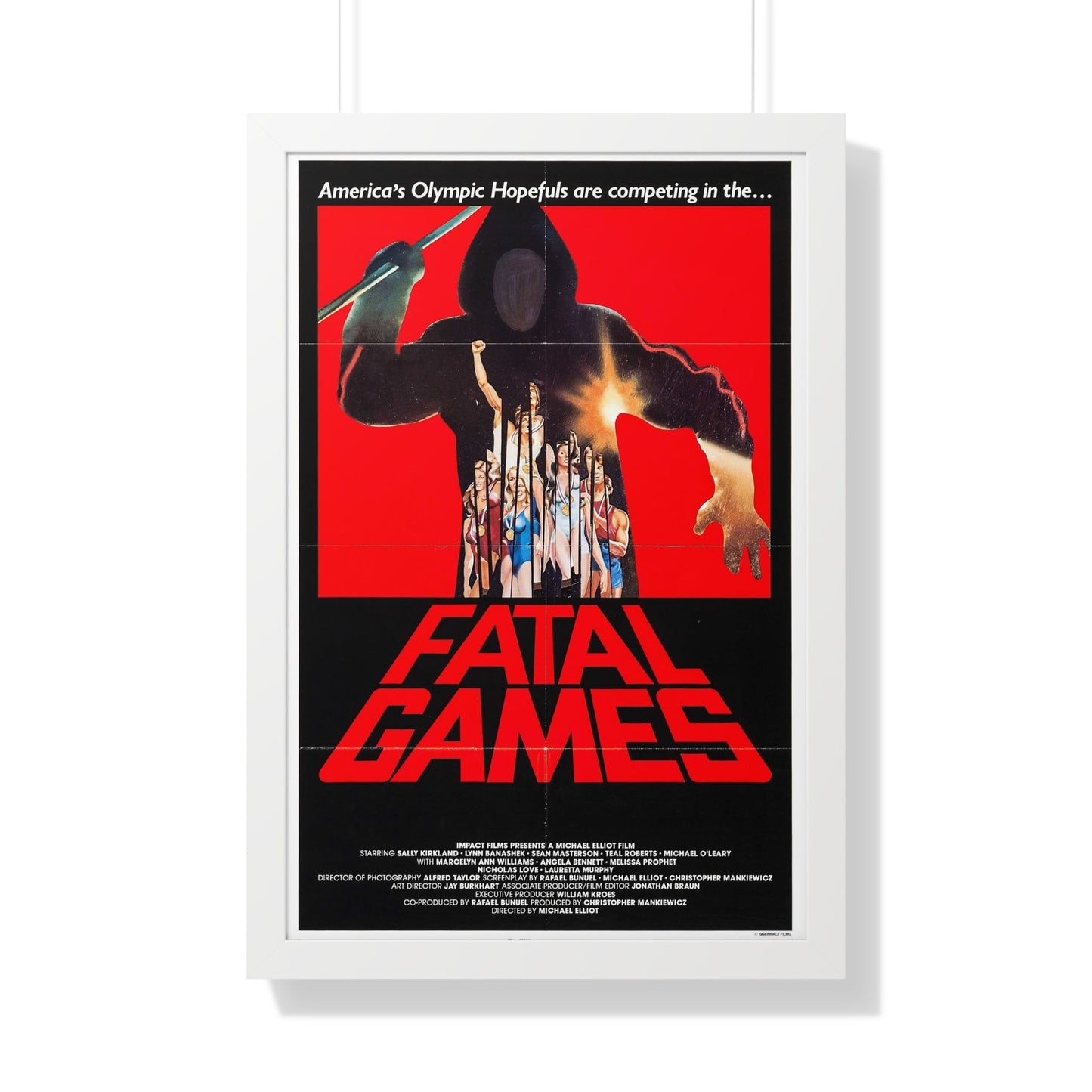 FATAL GAMES 1984 - Framed Movie Poster-20" x 30"-The Sticker Space