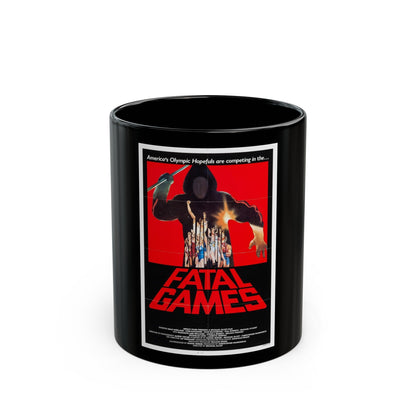 FATAL GAMES 1984 Movie Poster - Black Coffee Mug-11oz-The Sticker Space