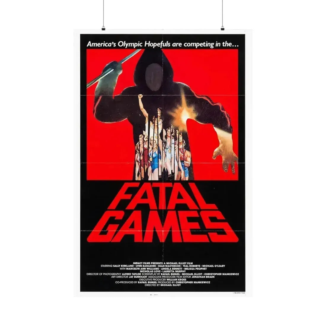 FATAL GAMES 1984 - Paper Movie Poster 36" x 54" Matte - The Sticker Space