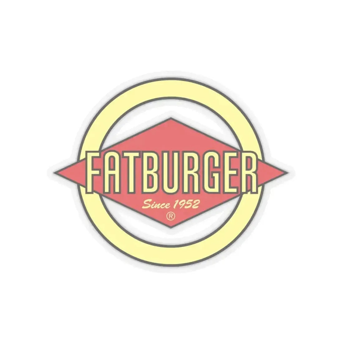 Fatburger Inc. (Logo) STICKER Vinyl Kiss-Cut Decal 3 Inch Transparent - The Sticker Space