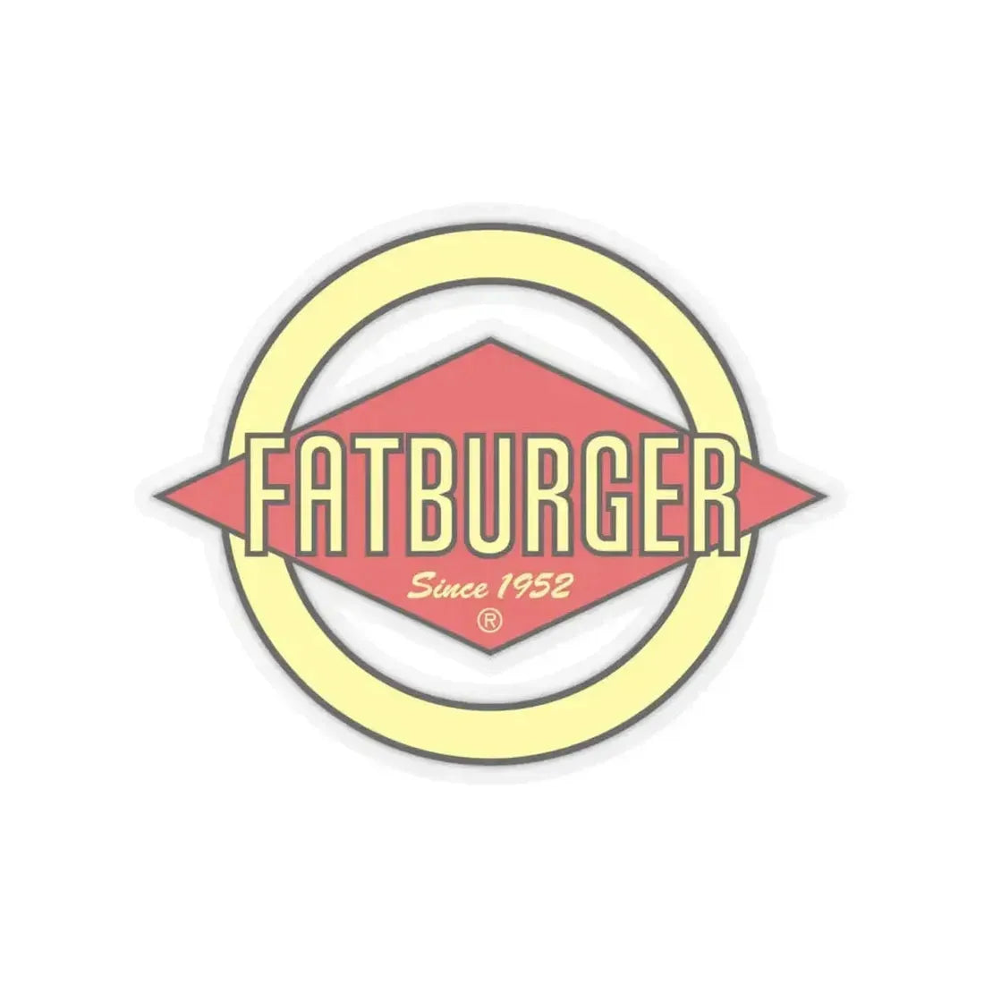 Fatburger Inc. (Logo) STICKER Vinyl Kiss-Cut Decal 4 Inch Transparent - The Sticker Space
